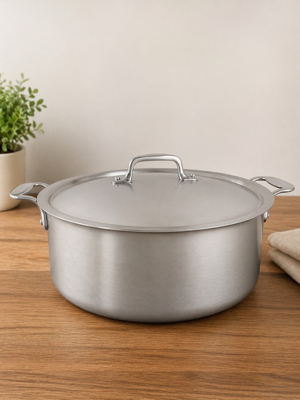 All-Clad Stainless Steel Stock Pot w/ Lid 8 Quart D3 Tri-Ply